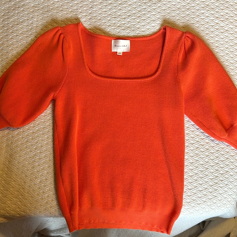 Line & Dot Orange Sweater Shirt